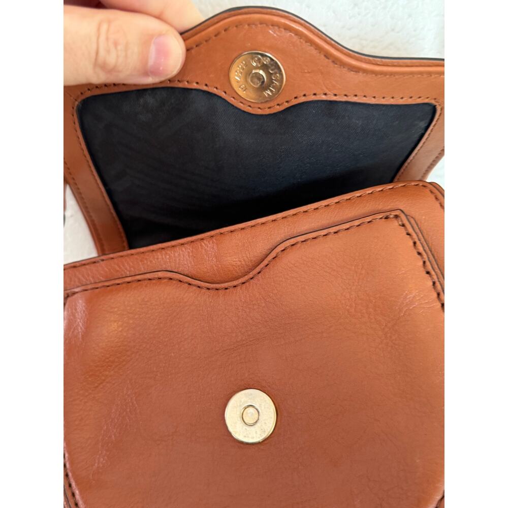 Rebecca Minkoff Brown Leather‎ Small Crossbody Bag Fringed Zipper Purse - Picture 8 of 10